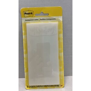 3m 636TRSPT Transparent Notes, 2.88" X 5.88", Clear, 36 Sheets/pad